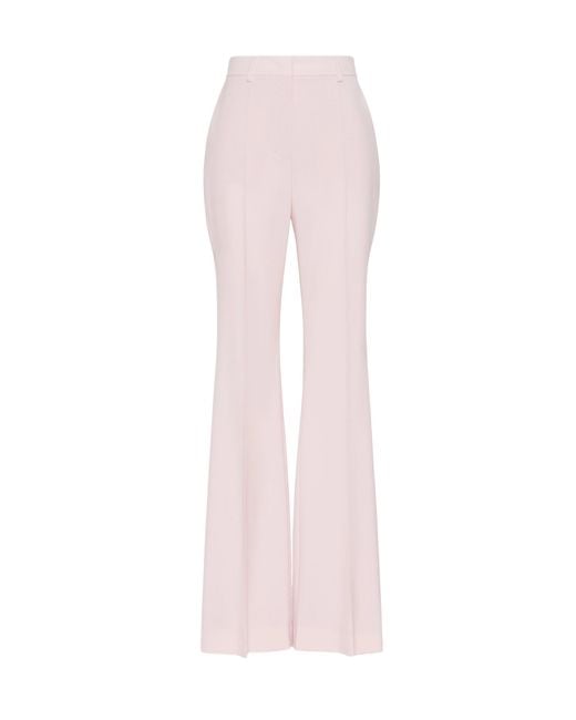 Sportmax Pink Wool Casual Pants