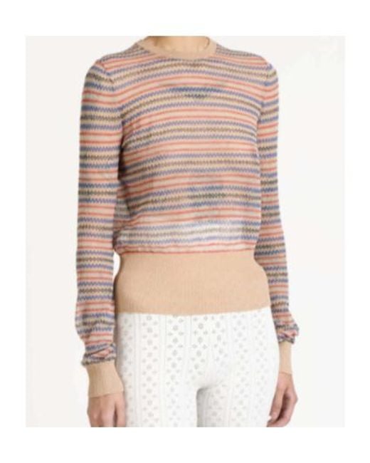 J.W. Anderson White Striped-Pattern Sweater