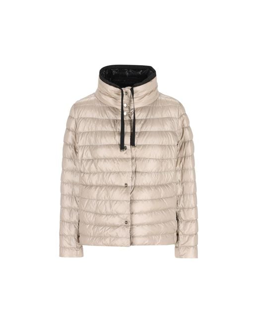 Herno Black Quilted High-Neck Reversible Down Coat