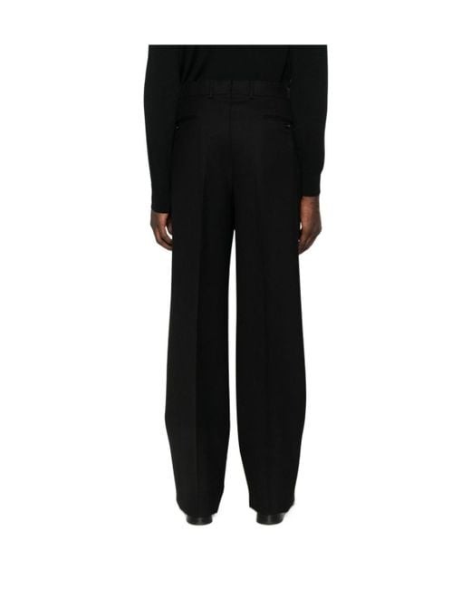 Tom Ford Black Pleated-Front Trousers for men