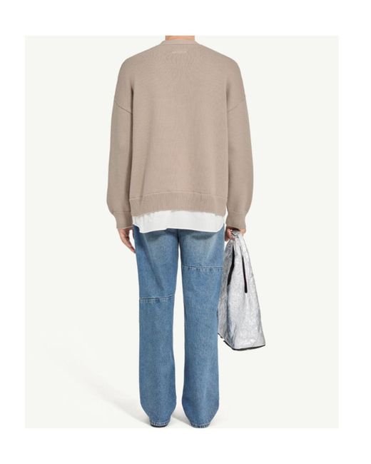 MM6 by Maison Margiela Blue Two-In-One Knit Cardigan for men
