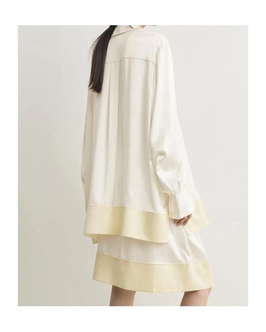 Totême  White Totême Long-Sleeved Tuxedo Shirt