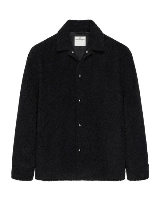 Courreges Black Wool-Blend Shirt Jacket for men