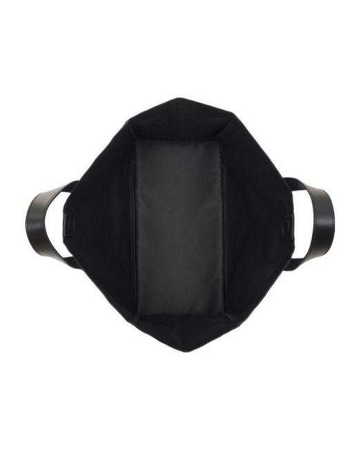 Anine Bing Black Logo-Patch Tote Bag
