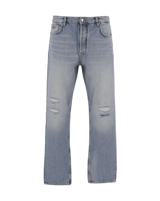 Emporio Armani Blue Belt-Loop Jeans for men