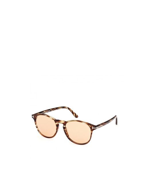 Tom Ford Natural Eyewear Lewis Round Frame Sunglasses for men