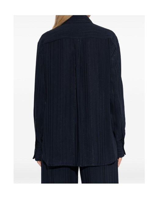Victoria Beckham Blue Long-Sleeved Shirt