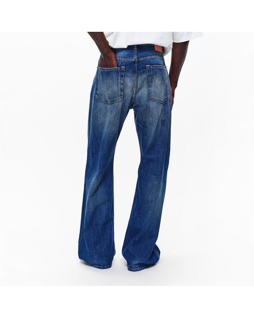 Acne Blue Wide Leg Jeans for men