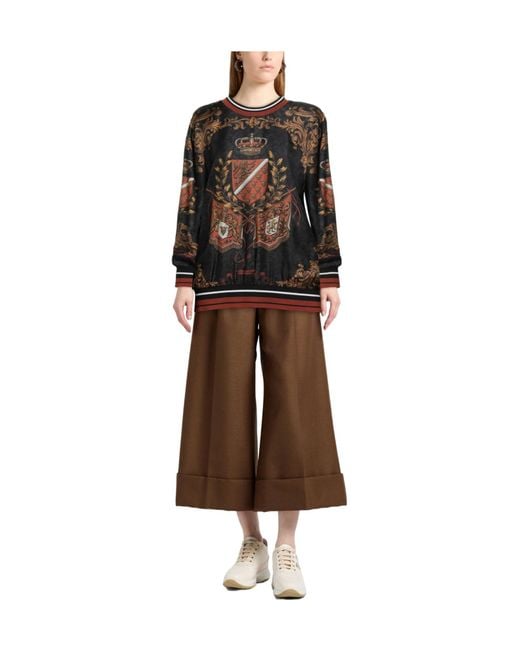 Dolce & Gabbana Black Printed Sweatshirts
