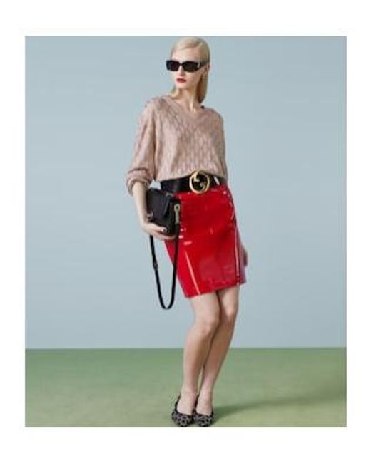 Gucci Natural Gg Embellished Fine Knit Jumper