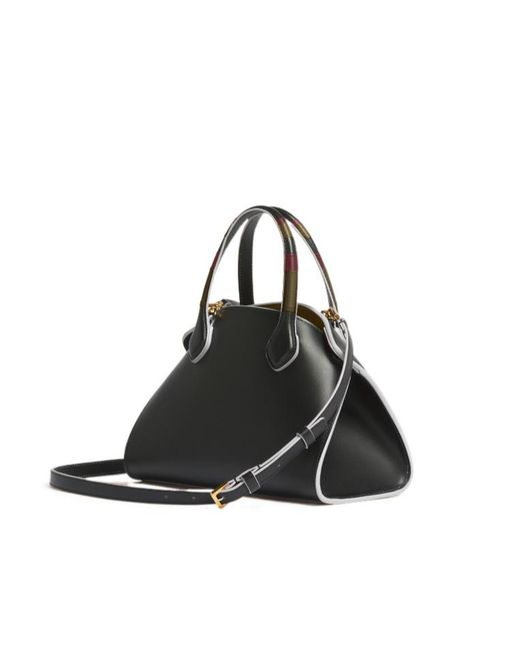 Marni Black Overlap Small Tote Bag