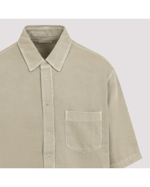 Lemaire Natural Short-Sleeve Denim Shirt for men
