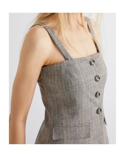 Marella Gray Button-Up Top