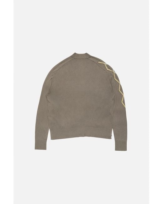 Acne Gray Argyle Knit Cardigan for men