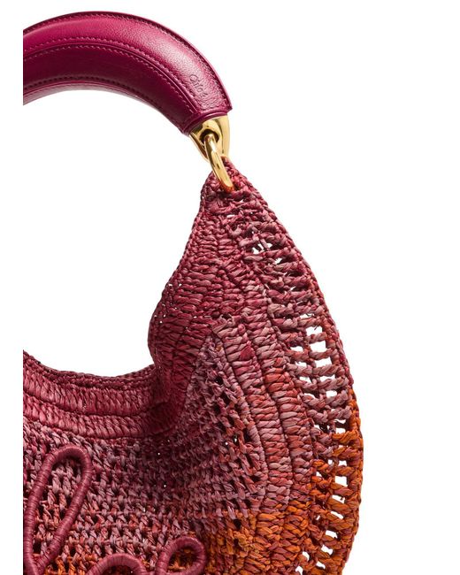 Chloé Red Summer Banana Hobo Bag