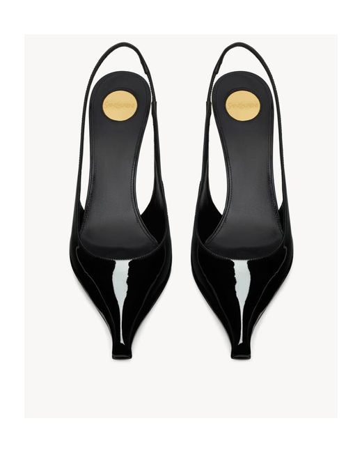 Saint Laurent Black Miller Wedges