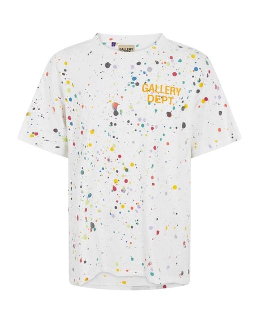 GALLERY DEPT. White Logo Short-Sleeved T-Shirt for men