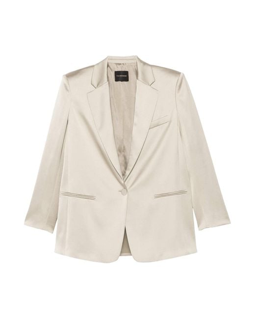 ANDAMANE Natural Single-Breasted Blazer