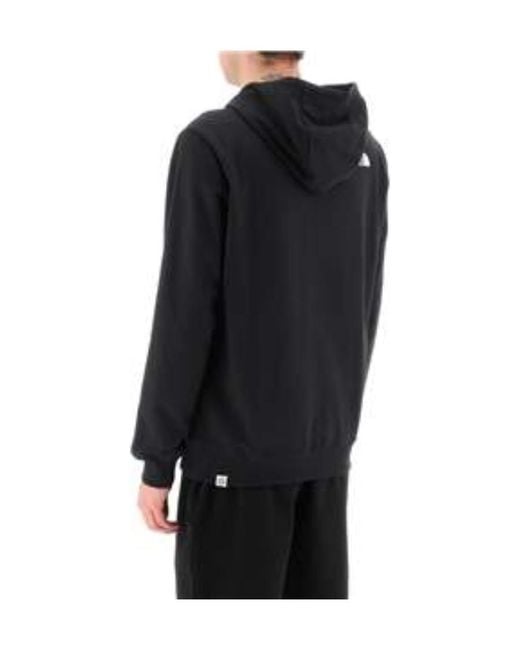 The North Face Black Logo Printed Drawstring Hoodie for men