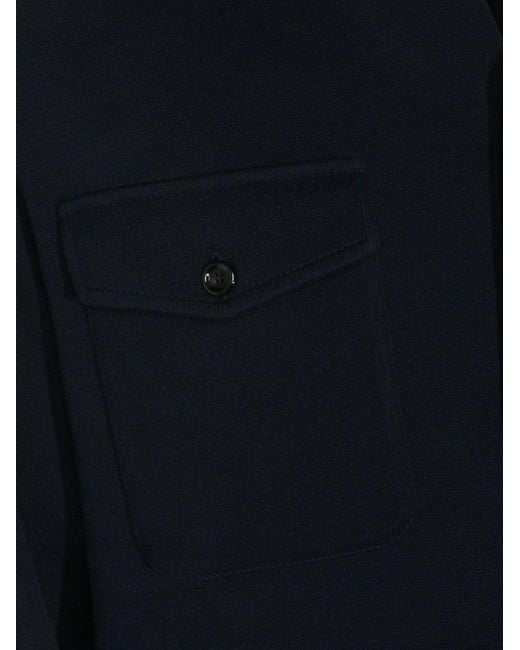 Lardini Blue Button-Up Shirt Jacket for men