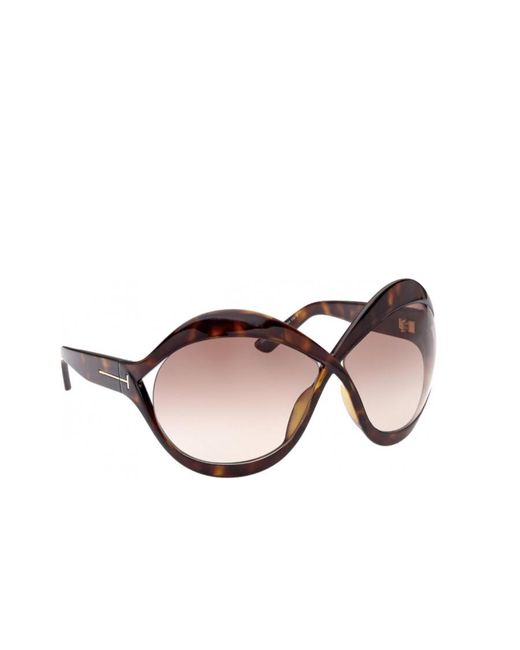 Tom Ford Pink Eyewear Carine Oversized-Frame Sunglasses