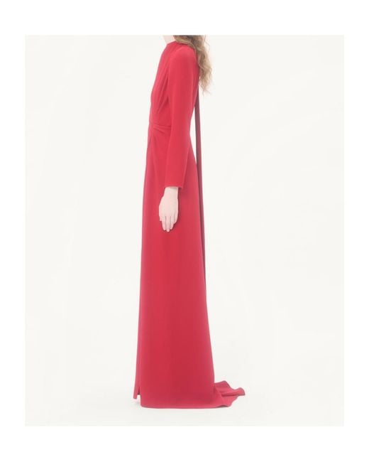 Valentino Red Long Cady Couture Dress