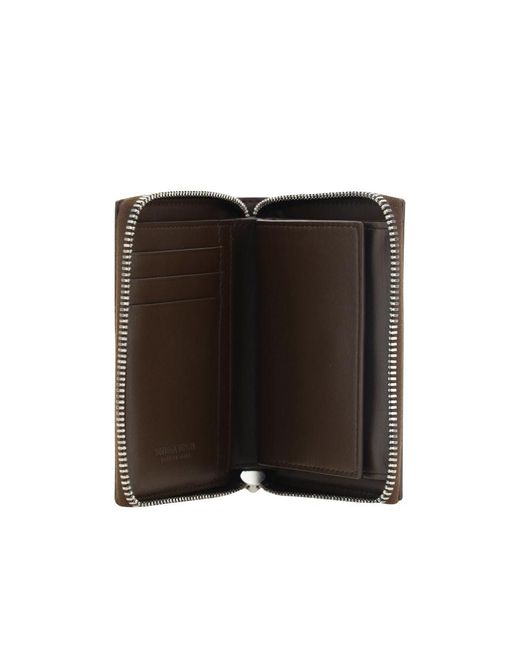 Bottega Veneta Brown Zipper Wallet for men