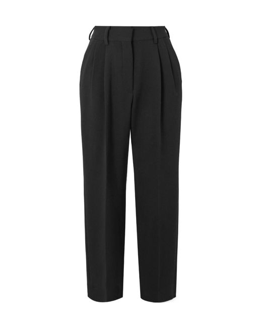 Blazé Milano Black Pleated Wool Casual Pants