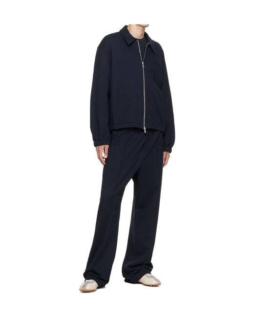 Helmut Lang Blue Elastic Waist Casual Pants for men