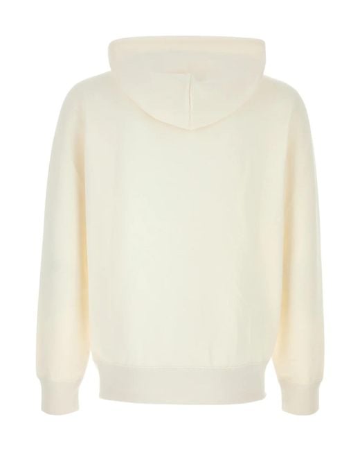 Polo Ralph Lauren White Long-Sleeved Drawstring Hoodie for men