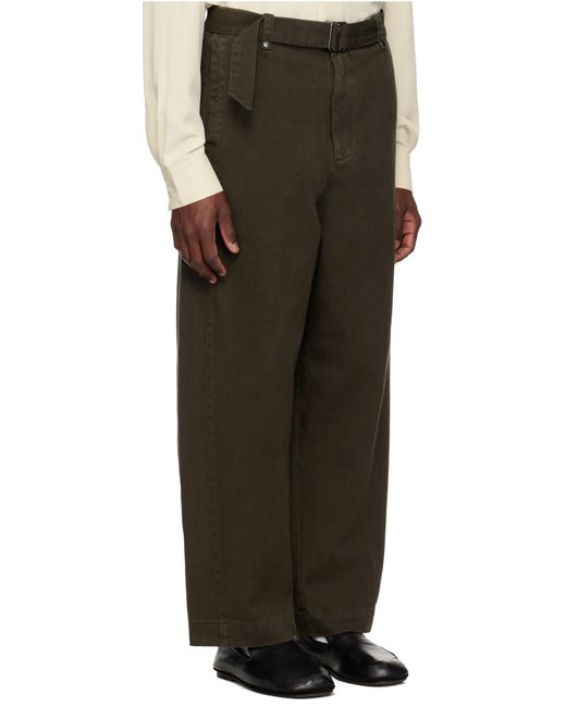 Entire studios Brown Gully Belted Wide-Leg Pants for men