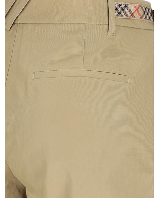Burberry Natural Check-Buckle Bermuda Shorts