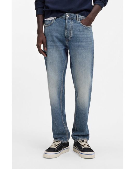 Boss Blue Belt Loop Jeans for men