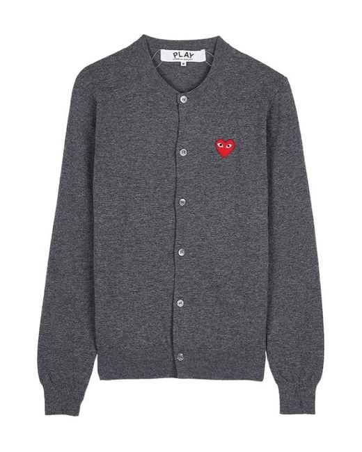 Comme des Garçons Gray Long-Sleeve Cardigan for men