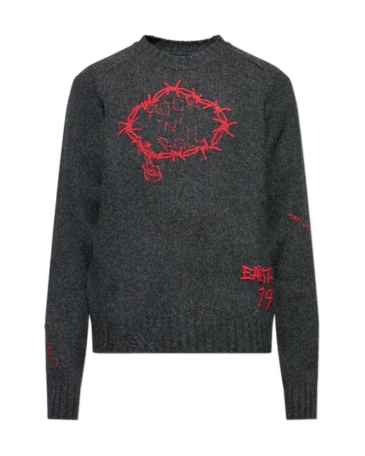 Zadig & Voltaire Gray Round-Neck Knitwear for men