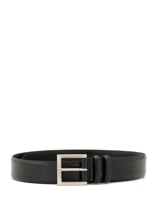 Orciani White Buckle-Fastening Leather Belt for men