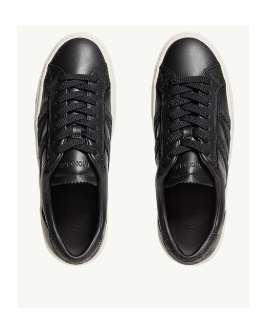Moncler Brown Monaco2 Leather Glitter Trainers