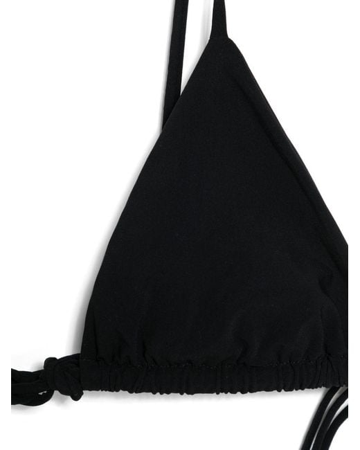 Jil Sander Black Braid-Detail Triangle Cup Bikini Top