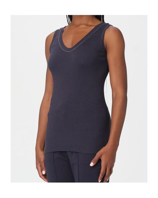 Brunello Cucinelli Black Sleeveless Tops