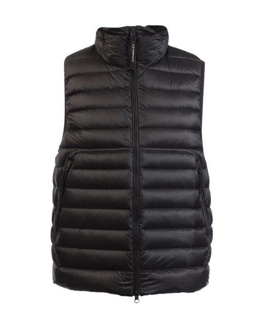 C P Company Black D.D. Shell Goggle Down Gilet for men