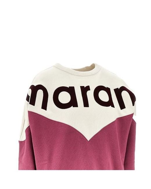 Isabel Marant Pink Isabel Marant Étoile Houston Logo Printed Crewneck Sweatshirt