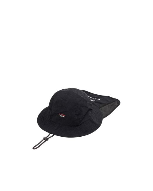 NANGA Black Tusser Sun Hat for men