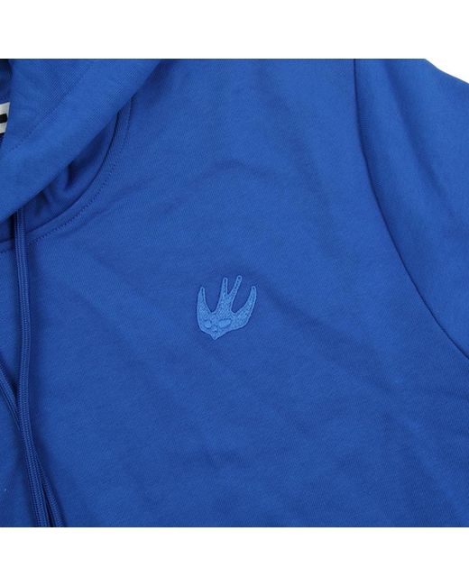 McQ Alexander McQueen Blue Logo Hooded Sweater for men