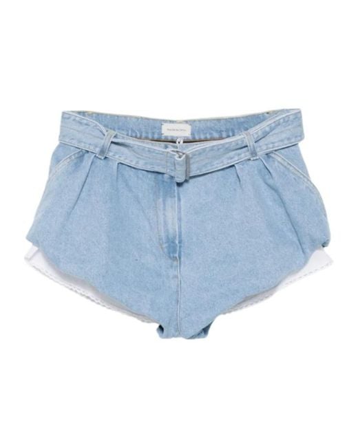 Magda Butrym Blue Belted Shorts