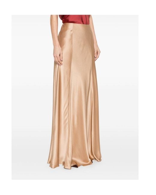 Alberta Ferretti Natural Maxi Skirt