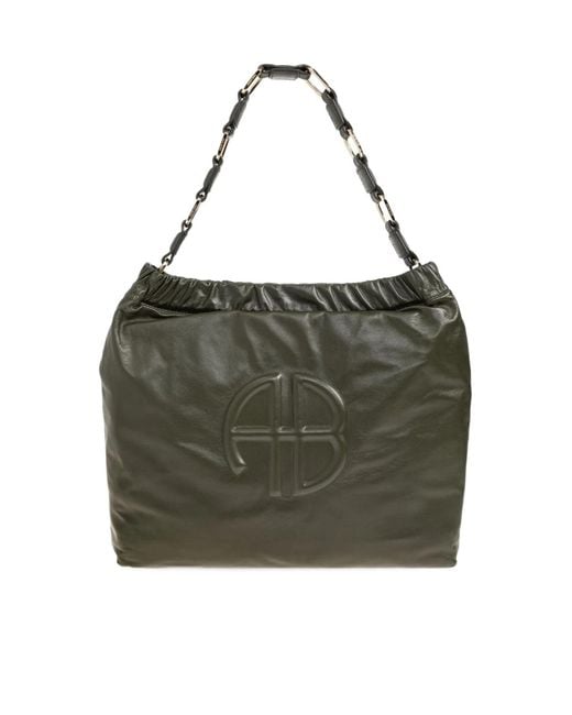 Anine Bing Green Kate Chain Linked Shoulder Bag