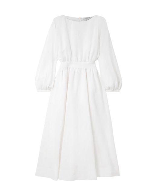 Gabriela Hearst White Long Sleeve Dress