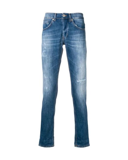 Dondup Blue Stonewashed Jeans for men