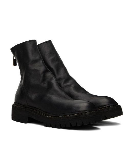 Guidi Black Zippered Short Boots