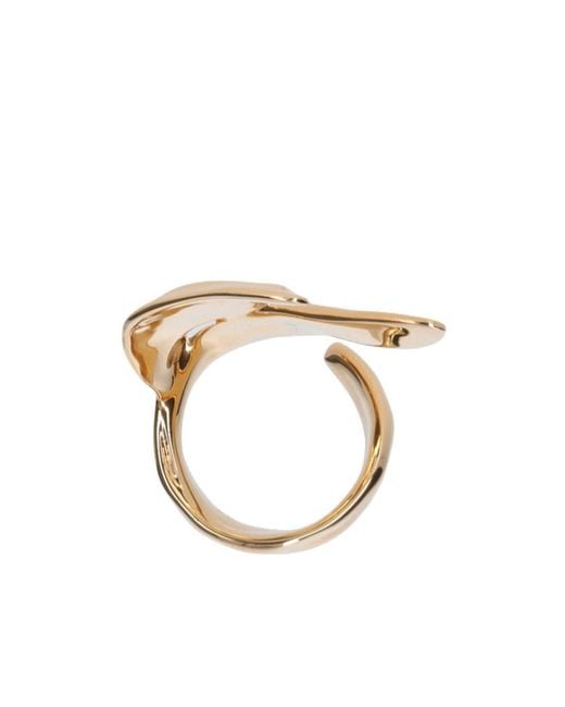 Balenciaga Metallic Polish Finished Ring